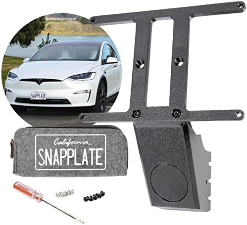 SnapPlate® (модел X) - Преносимо, регулируема по височина планина предния регистрационен номер за обновяване на Tesla