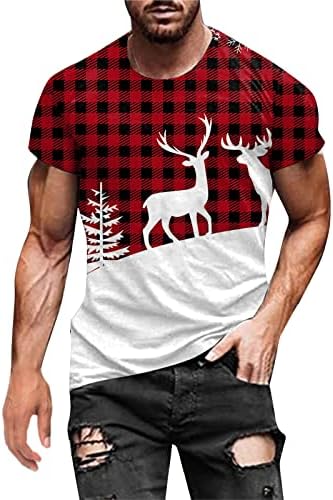 Мъжки високи тениски с дълъг ръкав, мъжки есенно-зимни ежедневните коледни тениски с 3D принтом, модерен топ