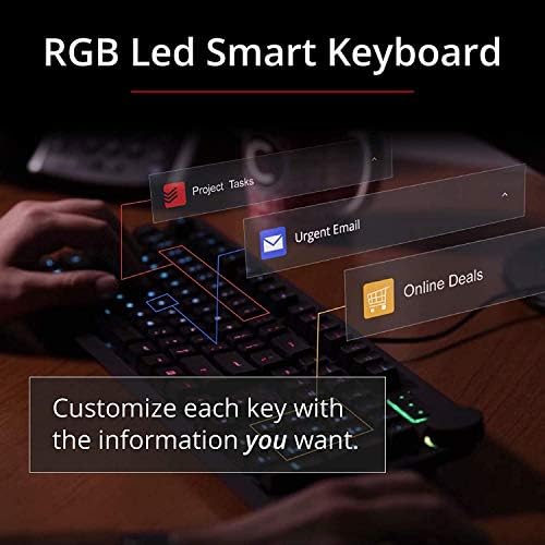 Das Keyboard X50Q Програмируеми ръчна RGB клавиатура за работа и игри, Меки тактилни Механични превключватели, Вградени