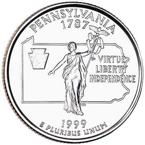 1999 D BU Избор тримесечие на щата Пенсилвания, Без да се позовават на Монетния двор на САЩ