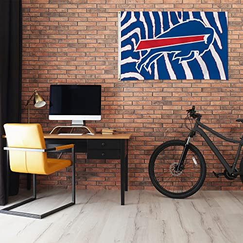 Футболен Банер Rico Industries NFL Buffalo Bills с Изключителен дизайн, Zubaz с Размери 3 x 5 инча, Едностранно Флаг