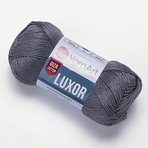 YarnArt Luxor Cotton, (опаковка от 5 чилета) мерсеризованная памучни прежди Giza, мека, Супер Fino за плетене на