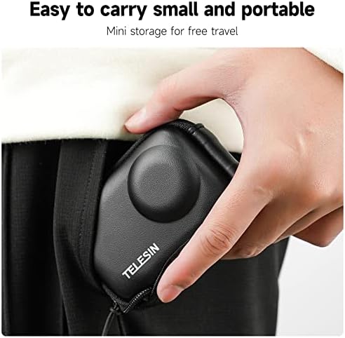 Калъф за носене TELESIN Мини за камера DJI Action 3, Защитен калъф за обектив Джобен размер, Пътна чанта С Полуоткрытой