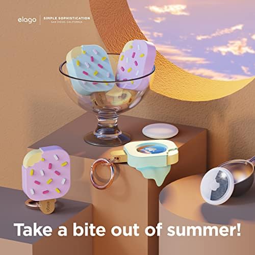 калъф за сладолед elago е Съвместим с брелком Apple AirTag, съвместим с калъф AirTag - Защита от падане, халка за ключове