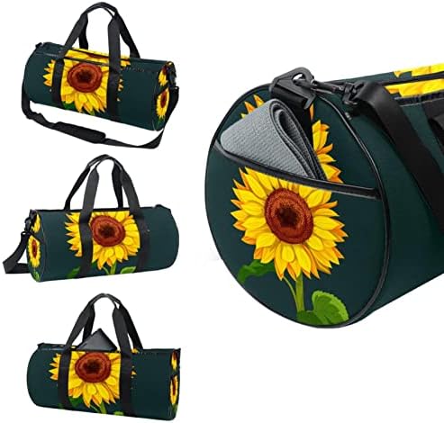 MaMacool Sunflower Дамска Чанта През Рамо Холщовая Пътна Чанта за Фитнес, Спортни Танци, Пътуване Weekender