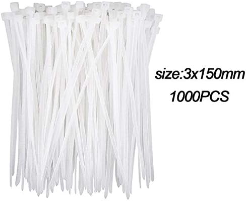 1000ШТ Найлонова кабелна замазка 3 X 150 mm (бяла)