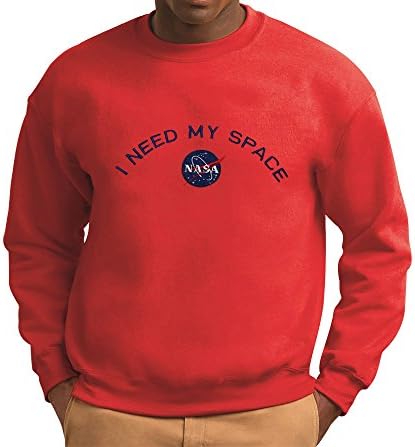 Мъжки hoody бродирани с деколте НАСА I Need My Space Insignia Crewneck