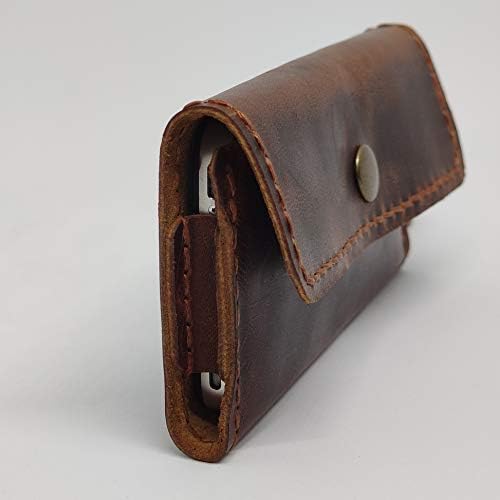 Чанта-кобур от естествена кожа за Huawei Enjoy 20 Плюс 5 ГРАМА Калъф за вашия телефон ръчна изработка от естествена кожа, Изработен по поръчка Кожена чанта за Носене-калъф