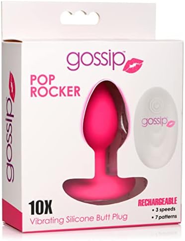 Вибратор за анален корк Gossip 10X Pop Балансьор с дистанционно управление. Висококачествен Силиконов Вибриращ Анален