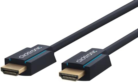 Clicktronic 70301 Случайни високоскоростен HDMI кабел с Ethernet Поддържа 4K Ultra HD, 3D TV и ARC (3,3 фута /1,0 метра)