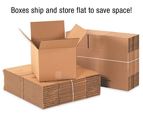 Кутии за доставка на Лента Logic Малки 12 L x 9W x 4H, 25 опаковки | Кутия от велпапе и картон за опаковане, преместване