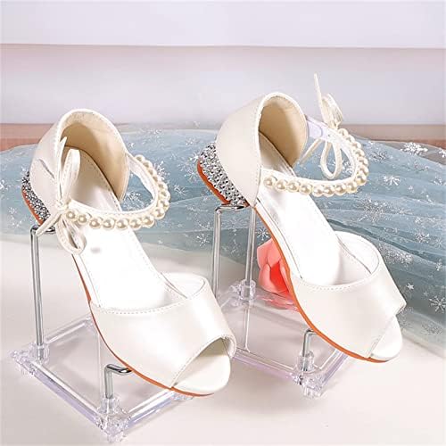 Дамски Сандали Grils Модел Обувки За Сватбеното Парти С Отворени Пръсти, Лъскави Обувки на Висок Ток за Бала на Гимназията,