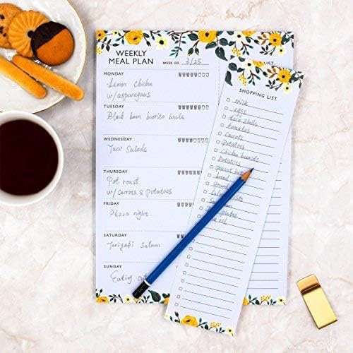 Бележник Minimalmart Седмицата Magnetic Meal Planner Notepad - Органайзер за планиране на храненето и на Тетрадка със