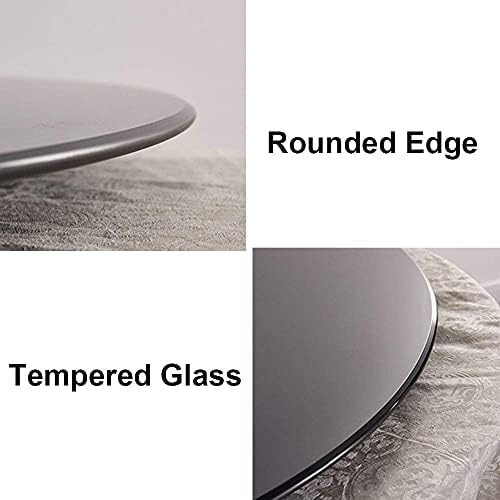 LIXFDJ от трайни черно стъкло Lazy Susan – Голяма Въртяща се маса за масата за хранене – Сервировочная плоча – Завъртане