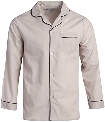 Мъжки Пижамный комплект Ten West Apparel - Нощна Риза с копчета и дълъг ръкав Пижамные Панталони, Комплект пижамной дрехи