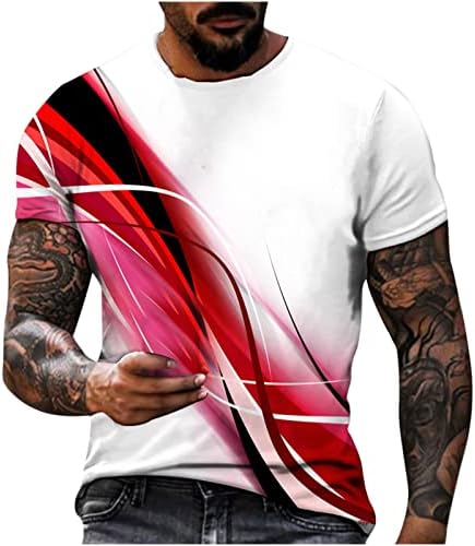 Тениски с къс ръкав за Мъже, 3D Принт, Графика Тениска 2023, Летни Модни Спортни Ризи за Фитнес, Ежедневни Свободни Топове