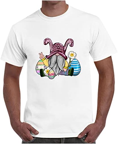 Мъжка Тениска в Деня на Великден, Мъжки Ризи с Флорални Принтом и Графичен Дизайн, Всекидневни Летен Топ С Къс Ръкав, Блуза