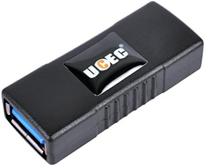 Адаптер UCEC USB 3.0 - Конвертор тип A с конектор тип Жена-Жена - Черен