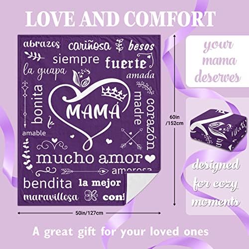 Одеяла Gevuto Regalos за мама, Подаръци за мама, за Ден на майката, Испанци подаръци за мама от дъщеря ми, Подаръци за