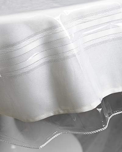 BRODER НА MFG. INC. Защитно фолио за покривки от кристално чист винил (52 x 70Елипсовидна форма) | Дебела, Здрава Прозрачно