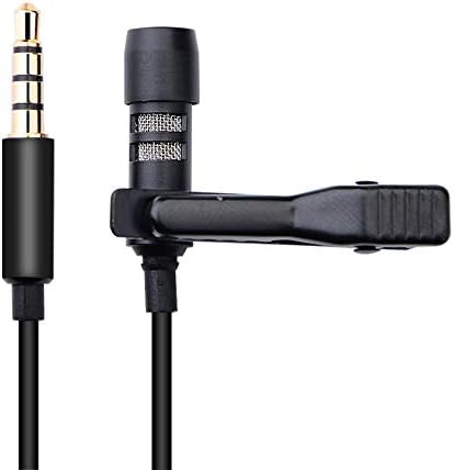 Аудиомикрофоны LMMDDP Pro с жак 3.5 мм, битумен микрофон за стереозаписи, Мини Жични Външен микрофон за телефон 1,5 м