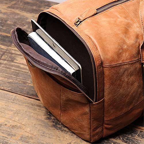 LEPSJGC Модерна чанта в стил Ретро, мъжка чанта, Голям Голям Чанта за багаж, чанта за компютър, чанта-месинджър (Цвят: